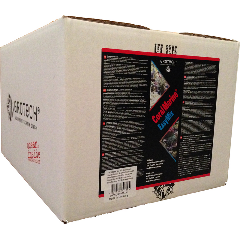 CoralMarine EasyMix Salz 25kg / 750 l (4 x 50 Gallons) Karton / Carton