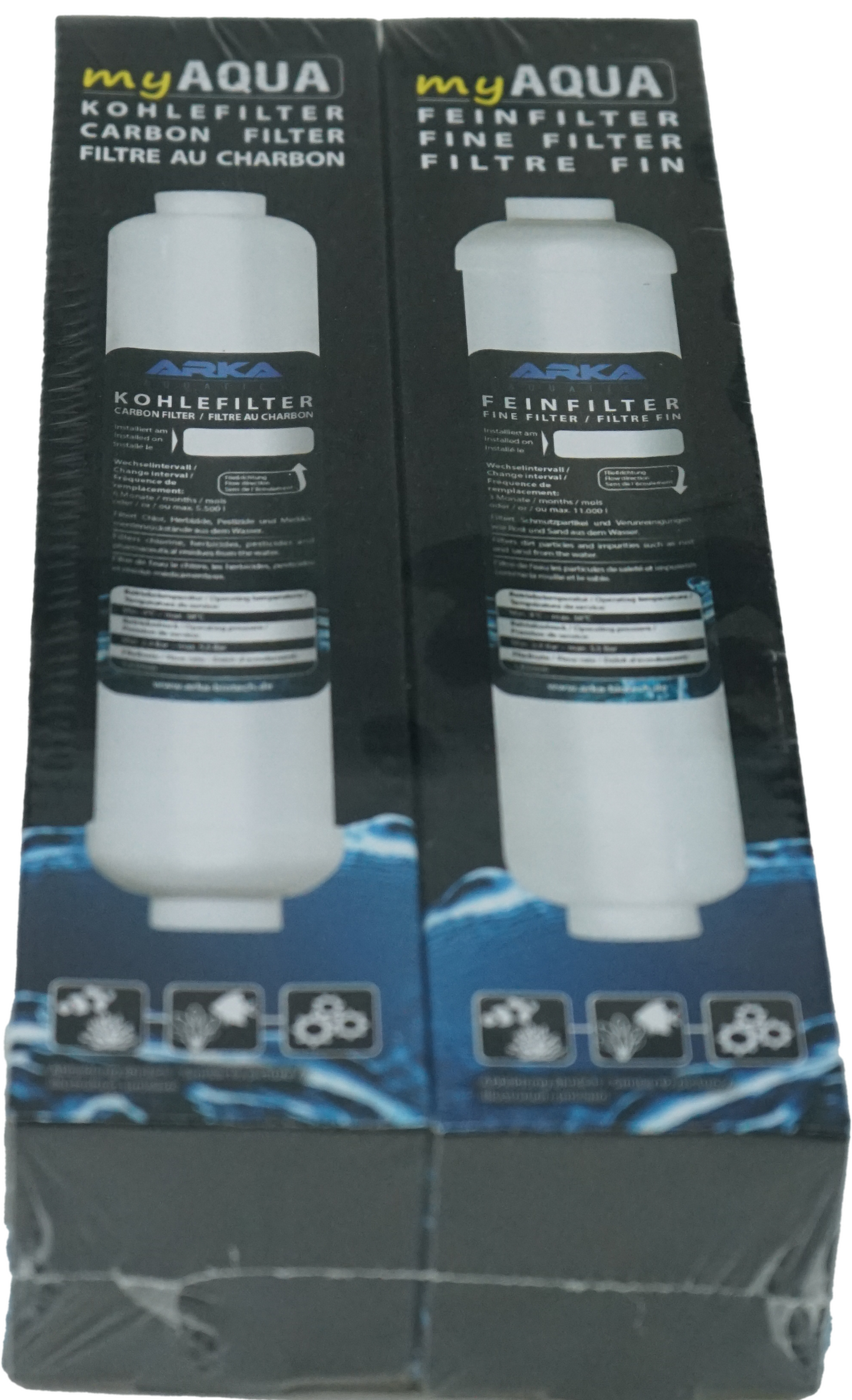 ARKA® myAqua190/380 - Fein- & Kohlefilter-Set, je 1 Stück