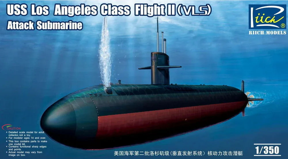 USS Los Angeles Class Flight II(VLS) Att Attack Submarine - PremiumHobby
