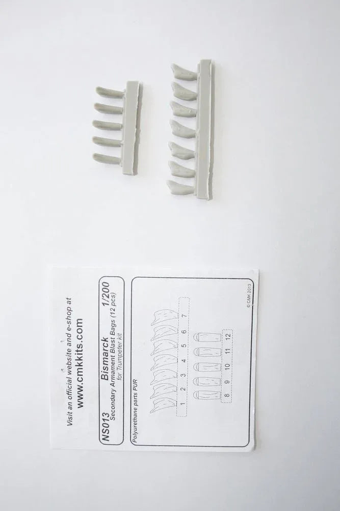 Bismarck Secondary Armam.Blast Bags 12pc - PremiumHobby