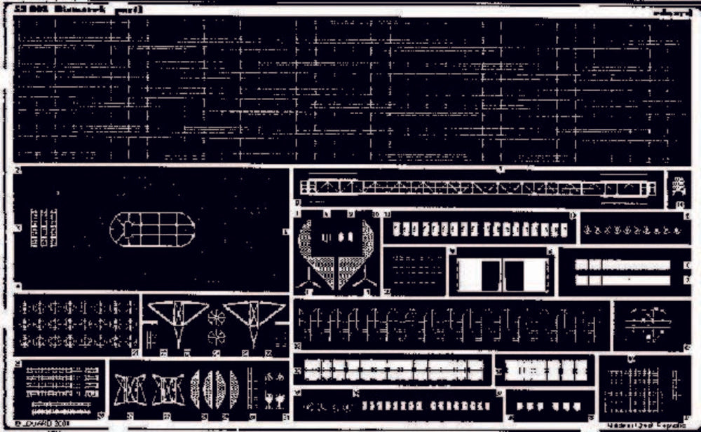 Schlachtschiff Bismarck Fotoätzsatz