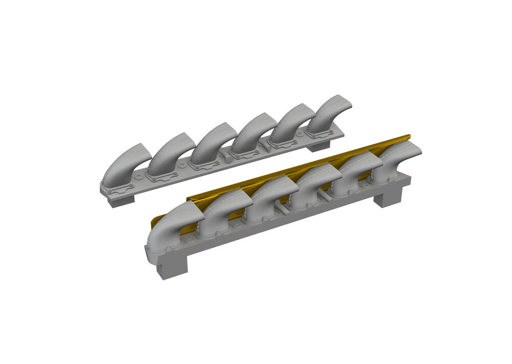 Bf 109G-6 exhaust stacks PRINT TAMIYA