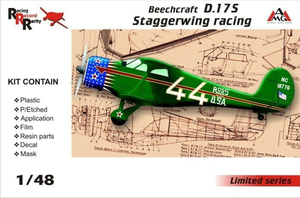 Beechcraft D.17S Staggerwing racing - PremiumHobby