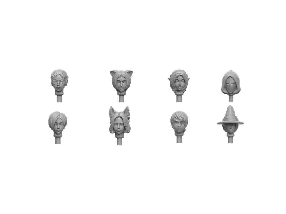 Female Head Sculpts Pack - PremiumHobby