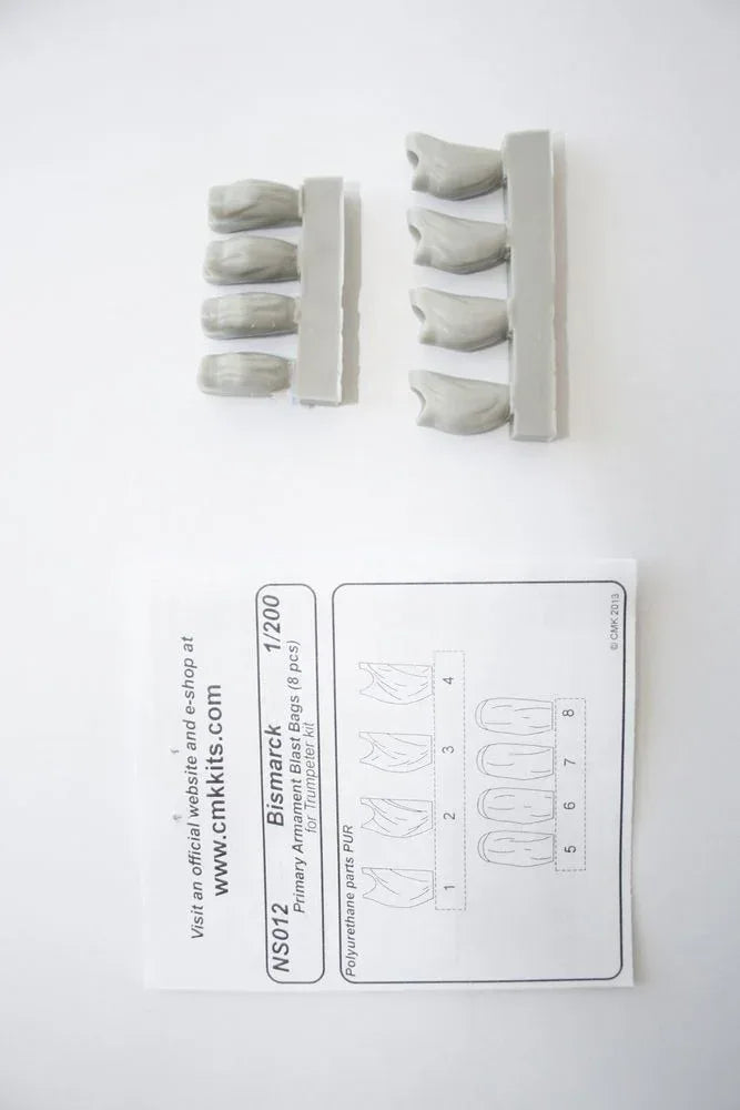 Bismarck Primary Armament Blast Bags 8pc - PremiumHobby