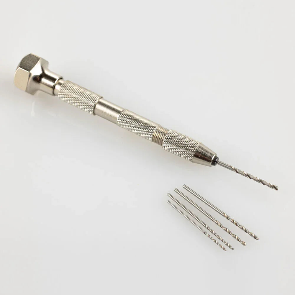 Hand drill with five drills (1, 1.2, 1.4, 1.5, 1.8 mm) - PremiumHobby