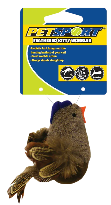 Feathered Kitty Wobbler bruin - PremiumHobby