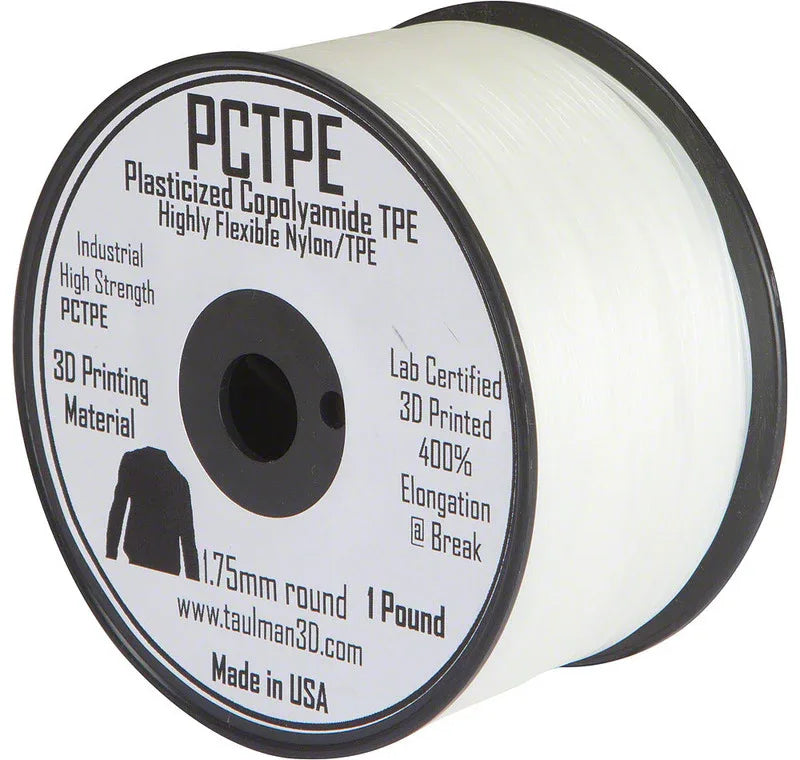 Taulman PCTPE Plasticized Copolyamide TPE Filament - 1.75 mm - 450g spool - Clear - PremiumHobby
