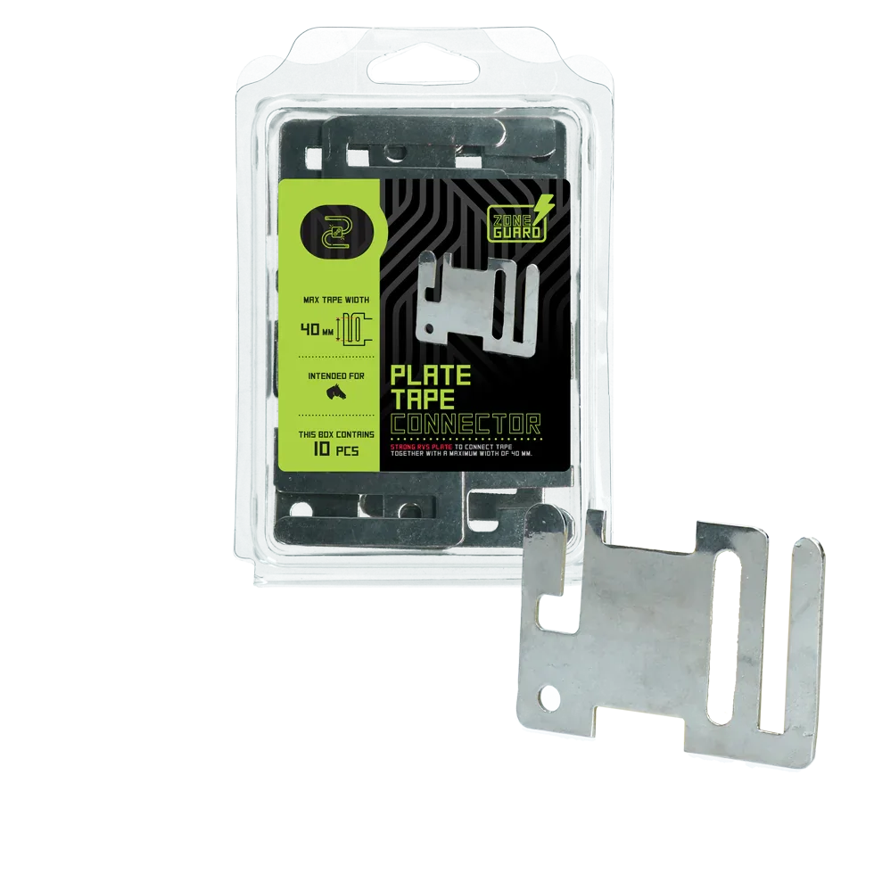 ZoneGuard Band Zaunug Anfangs- Endplatte Edelstahl - PremiumHobby