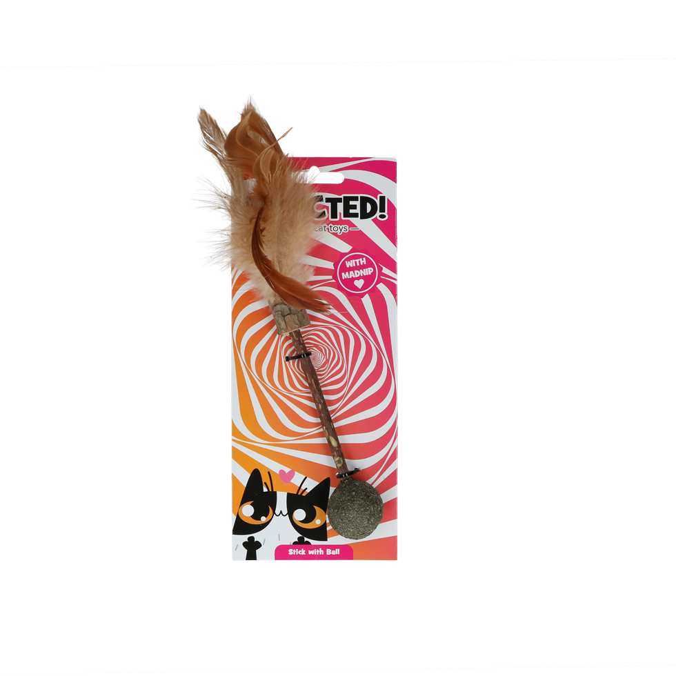 Addicted Stick with ball and feathers