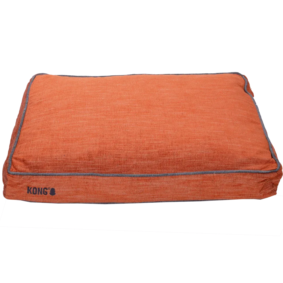 KONG Rectangle Beds Small, Orange mit grauer Leine - PremiumHobby
