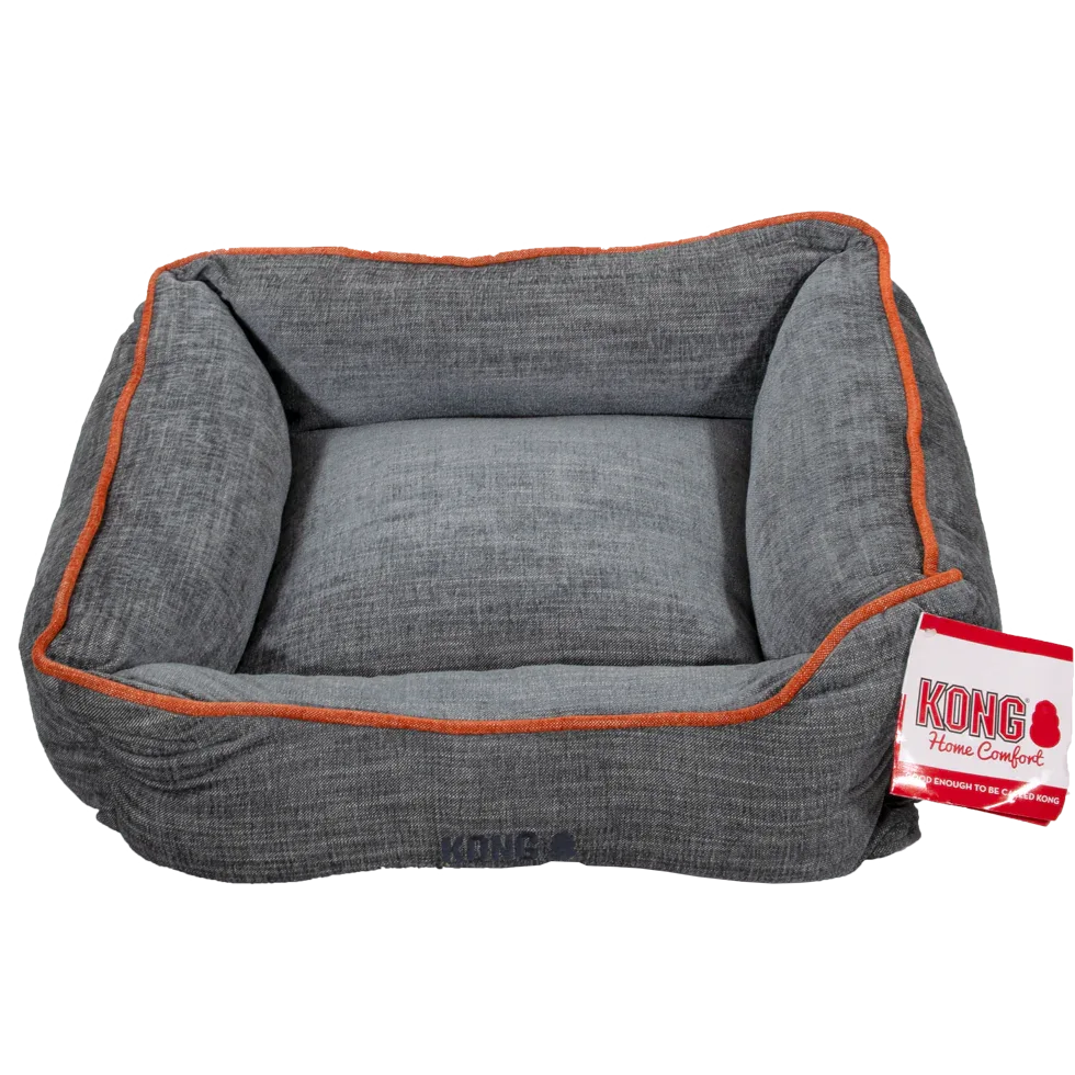 KONG Lounger Beds Small, Grau mit orange Leine - PremiumHobby