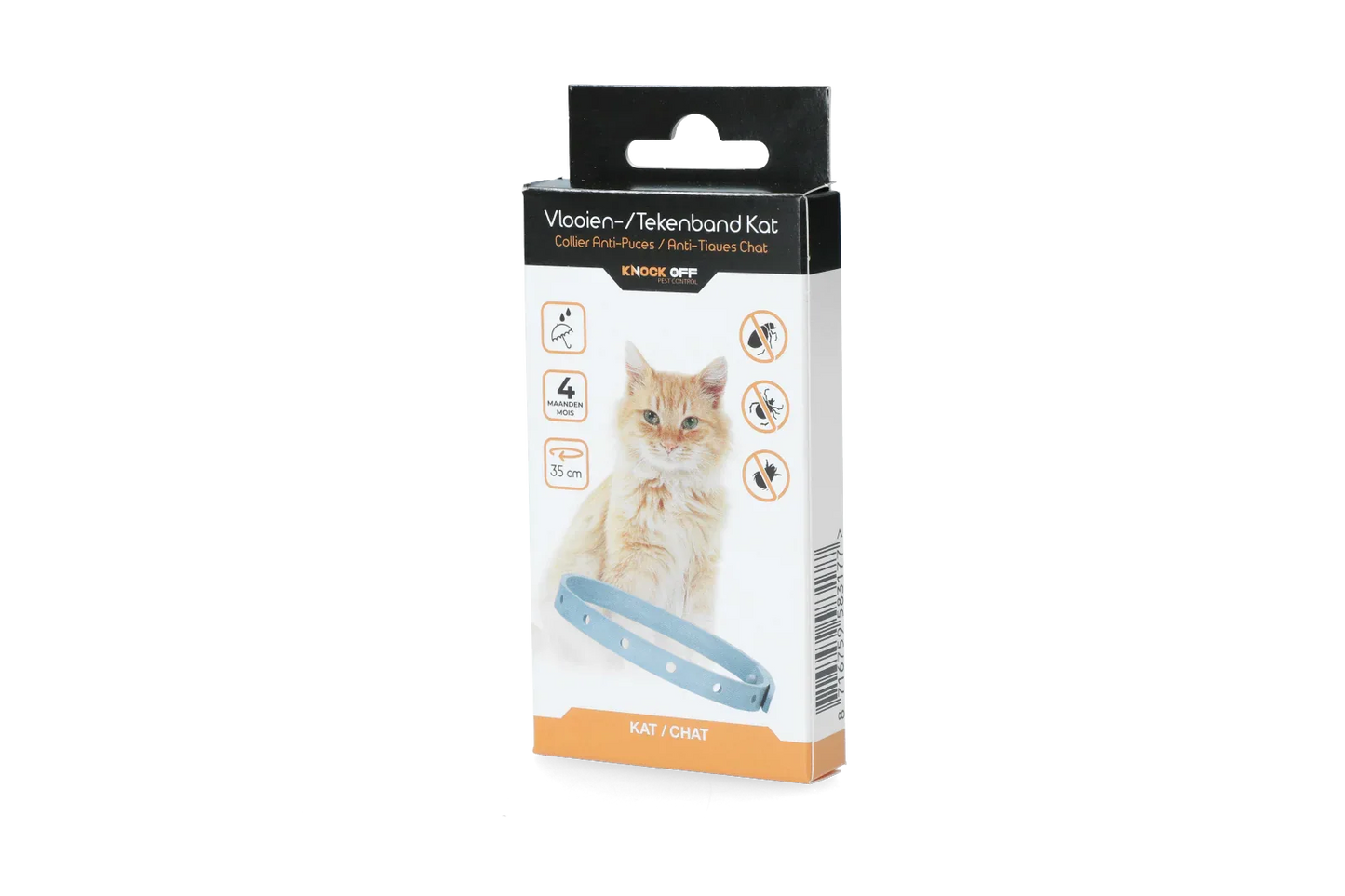 Knock Pest Floh-Zeckenhalsband 35 cm Katze NL + FR - PremiumHobby