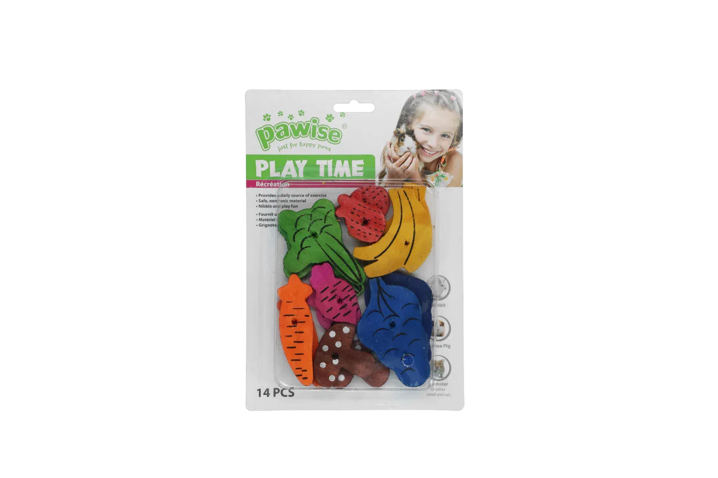 Small pet play toy-fruit/veggie mix 14pk - PremiumHobby
