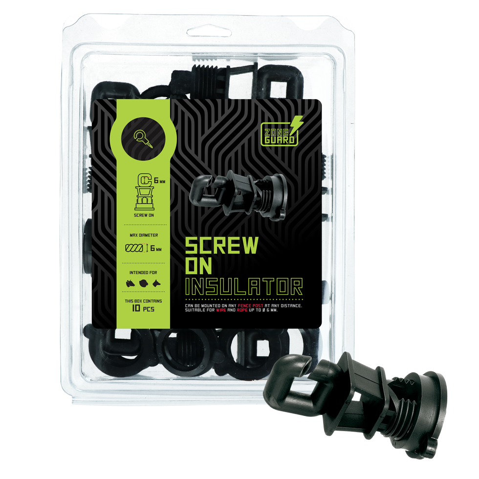 ZoneGuard Isolator Schraube Rundpfosten ø 14mm, für Draht