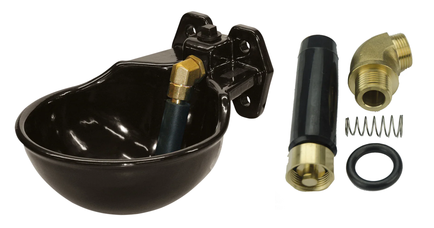 Tränkebecken + Rohrventil emailliert - PremiumHobby