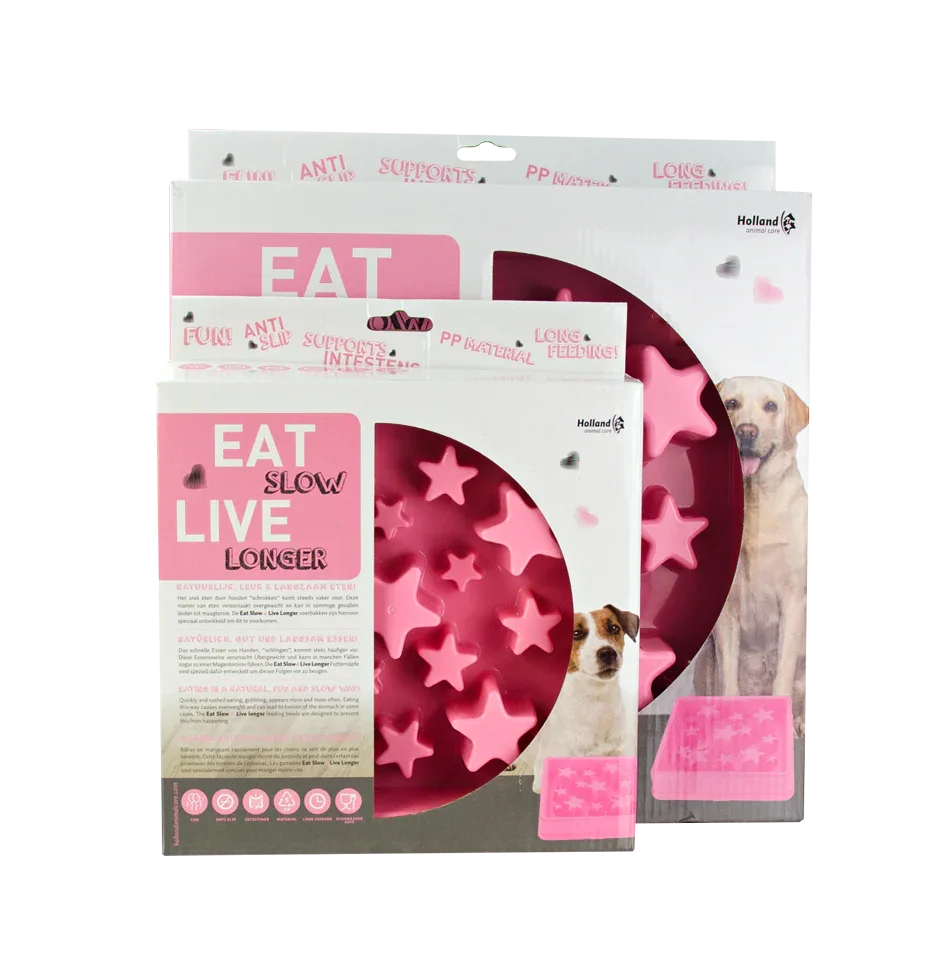 Eat Slow Live Longer Star Pink S - PremiumHobby