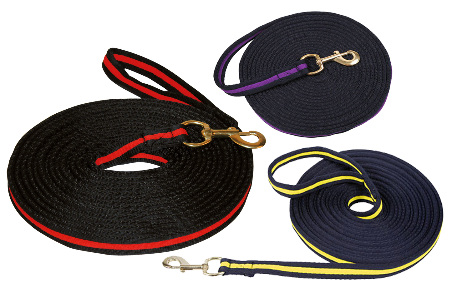 Longierleine soft lux schwarz mit Verschluss 8 m