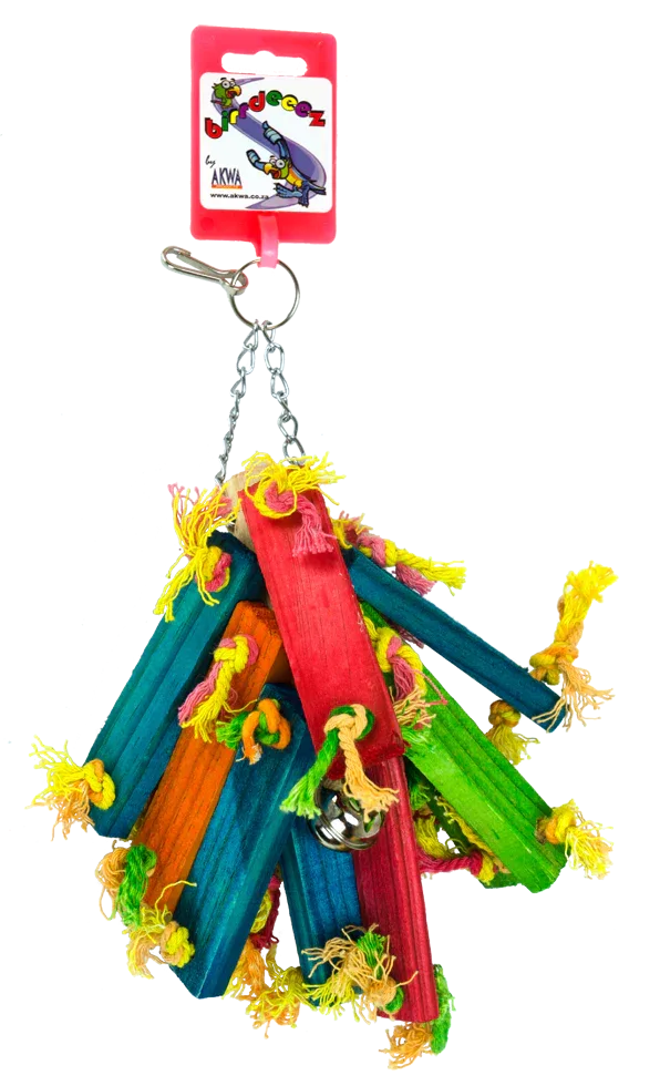 Birrdeeez Parakeet Toy Wood bunch of 21cm - PremiumHobby
