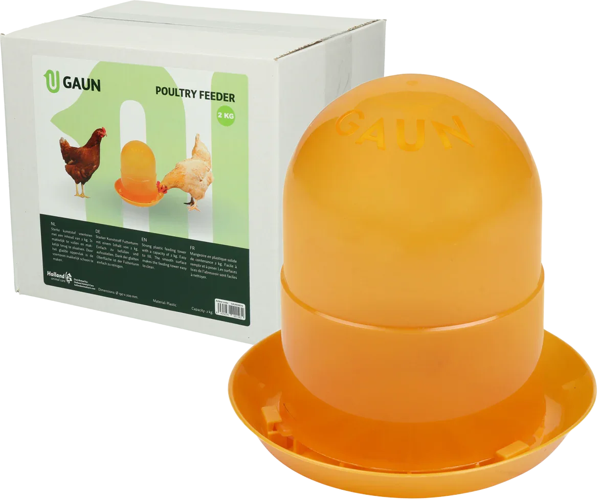 Geflügel Futterautomat 2 Kg orange - PremiumHobby