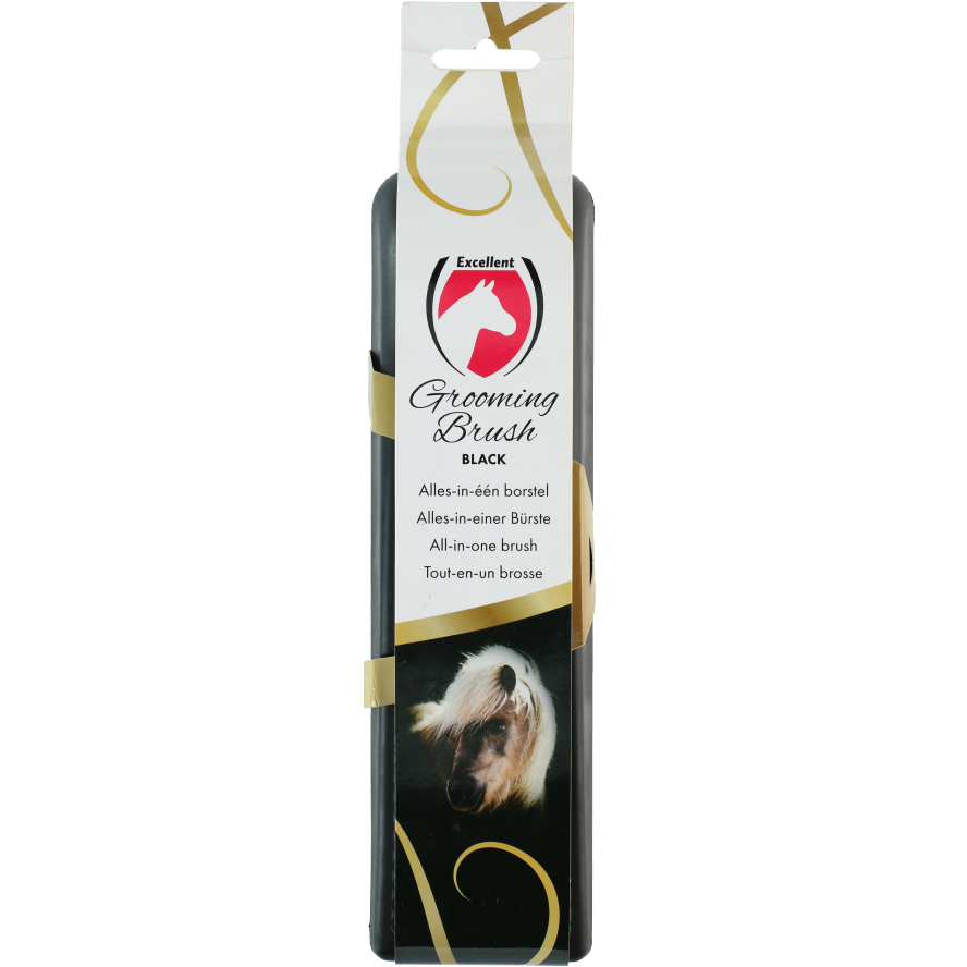 Excellent Horse Grooming Brush schwarz