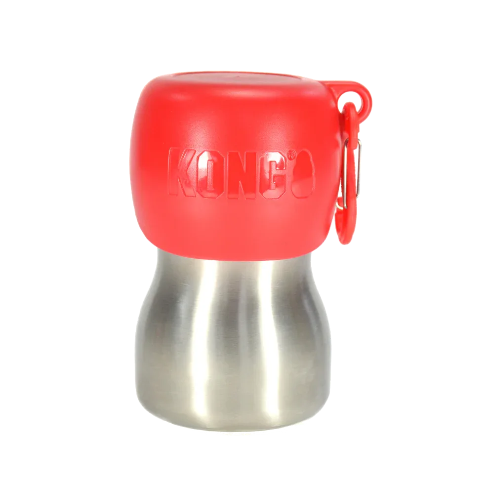 KONG H2O 255 ml Edelstahl Wasserflasche rot - PremiumHobby