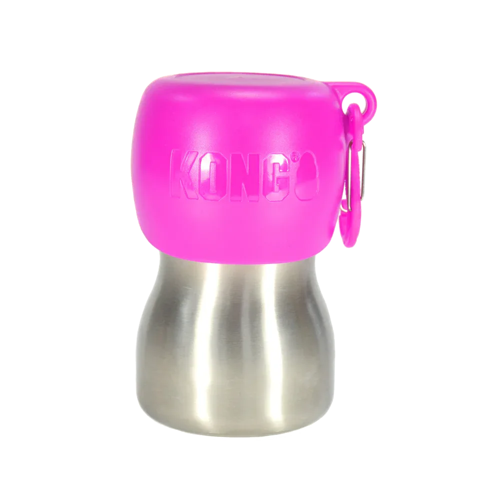 KONG H2O 255 ml Edelstahl Wasserflasche rosa - PremiumHobby