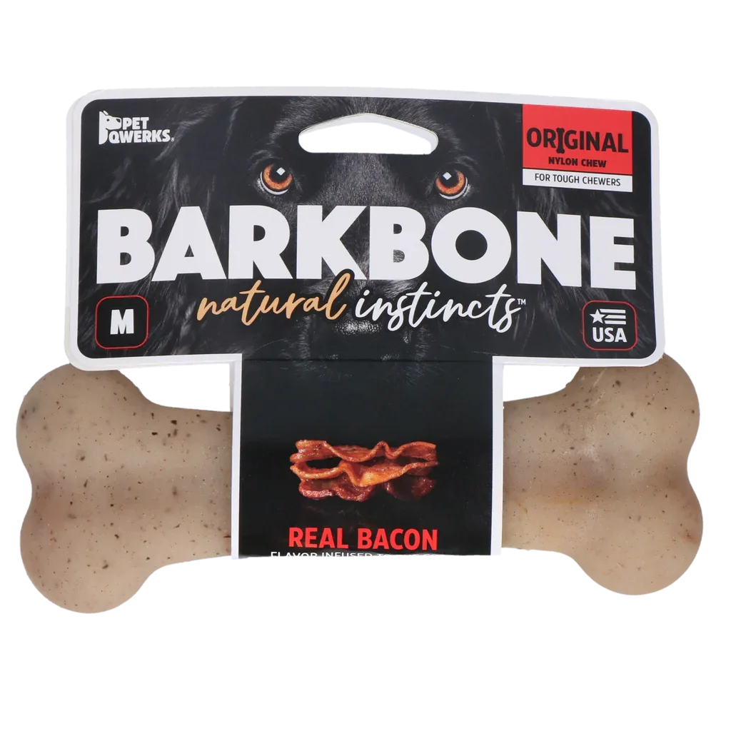 Pet Qwerks Bacon BarkBone - Medium - PremiumHobby
