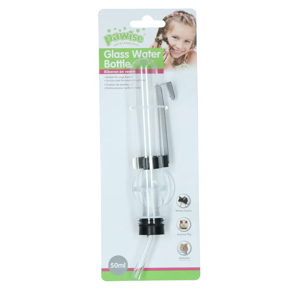 Pawise Hamster water bottle, 50ml - PremiumHobby