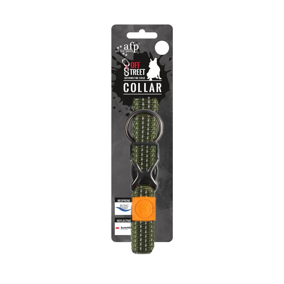 AFP Off Street Dog Collar Olive Green S - PremiumHobby