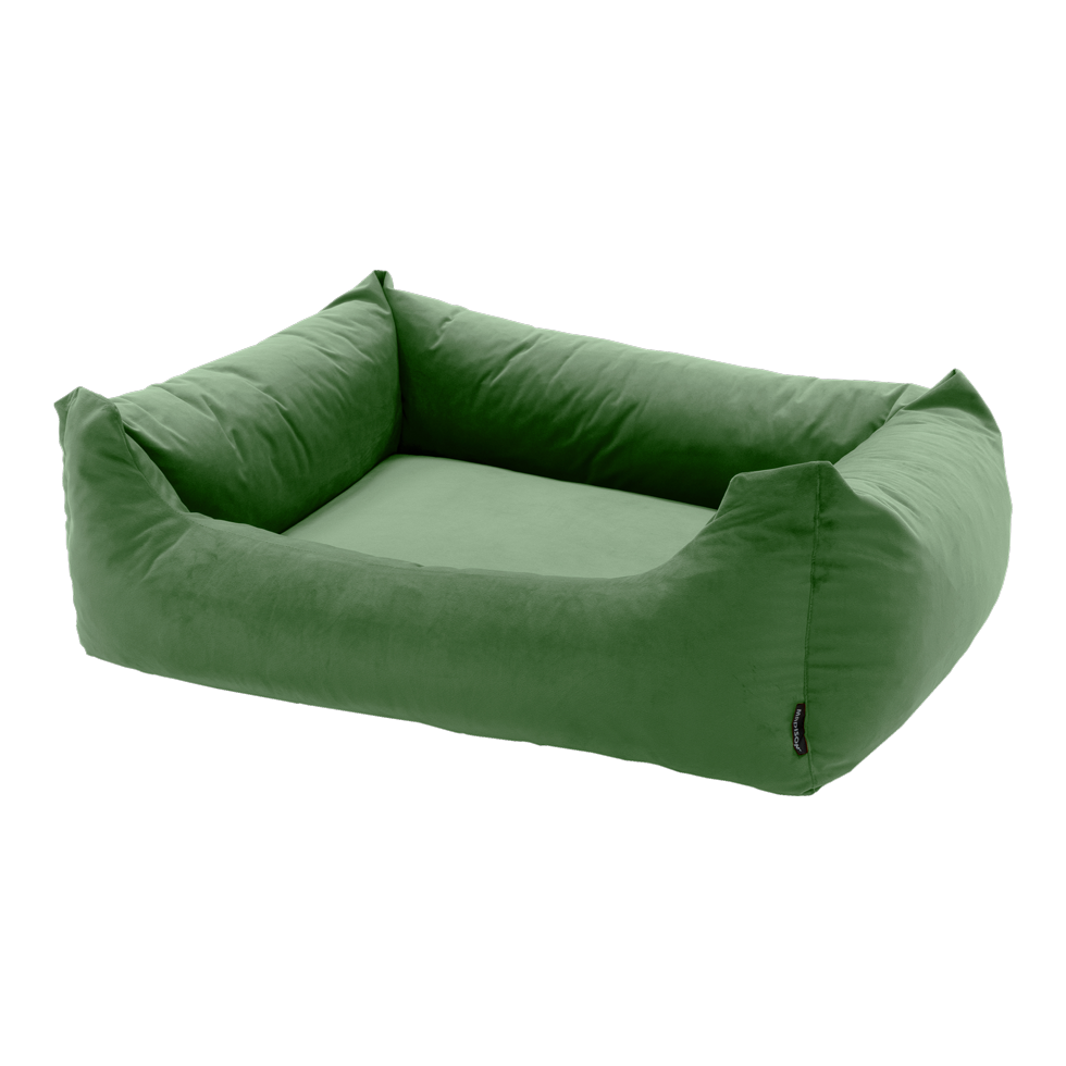 Madison Velours Dog Bed Grün L