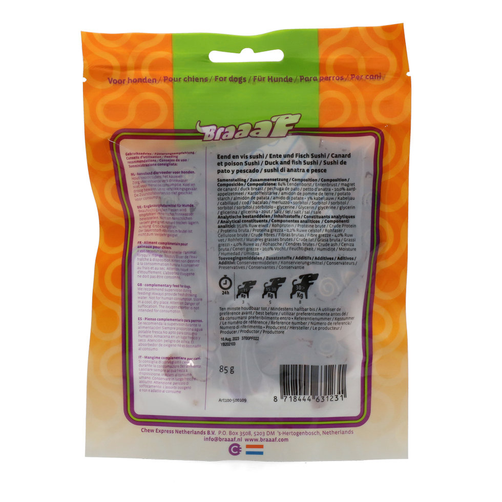 Braaaf Soft Snack Thunfischstabchen mit Karotten und grunen