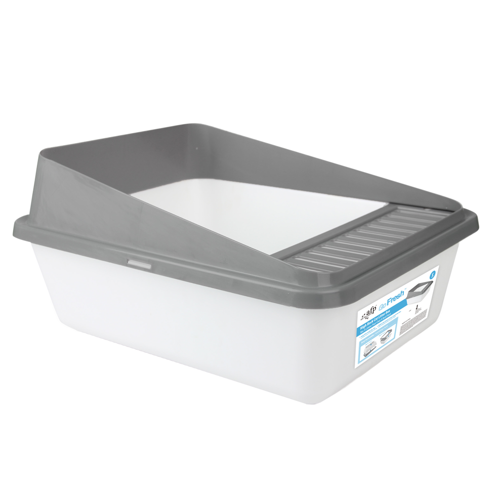 AFP Go Fresh - High Back Cat Litter Box Large - Grau