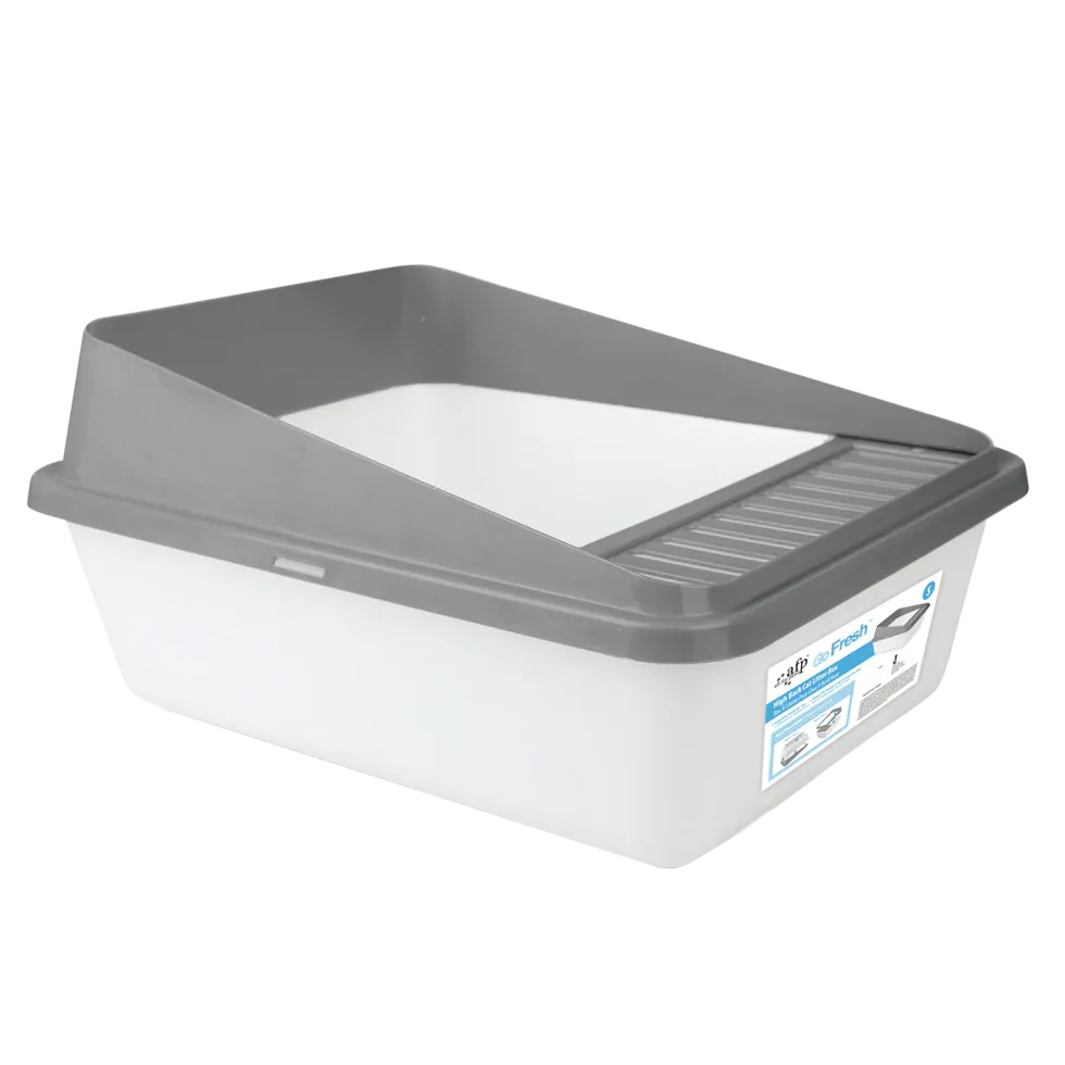 AFP Go Fresh - High Back Cat Litter Box Large - Grau - PremiumHobby