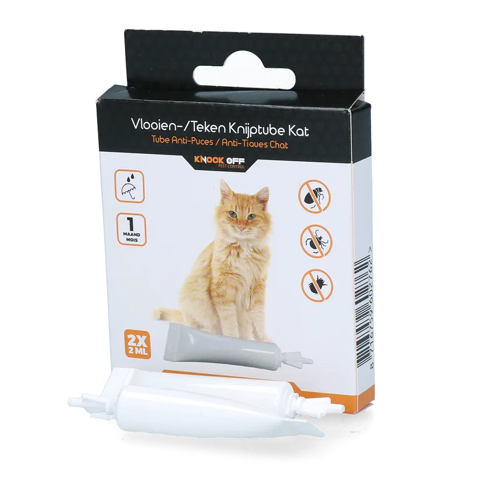 Knock Pest Floh-Zeckentube Katze NL+FR - PremiumHobby