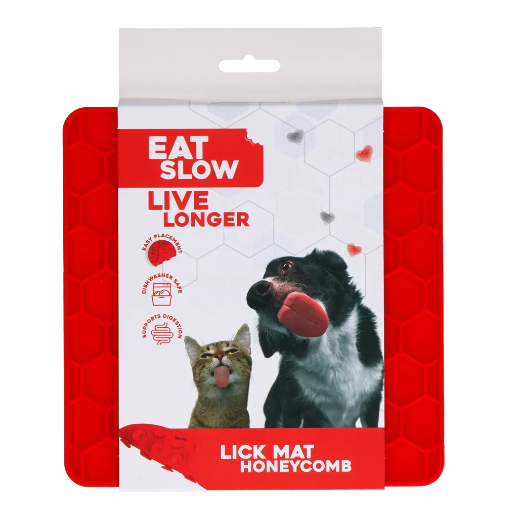 Eat Slow Live Longer Lick Mat Honeycomb Rot - PremiumHobby