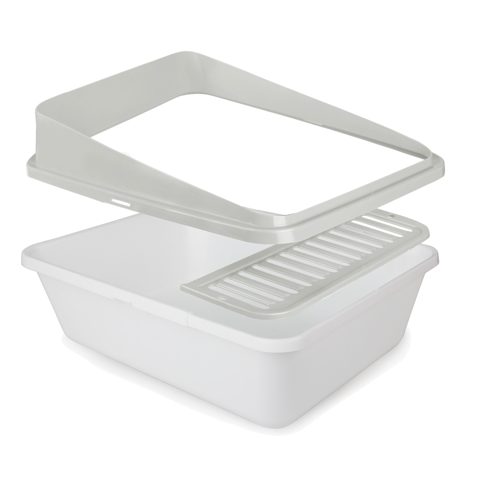 AFP Go Fresh - High Back Cat Litter Box Large - Sand