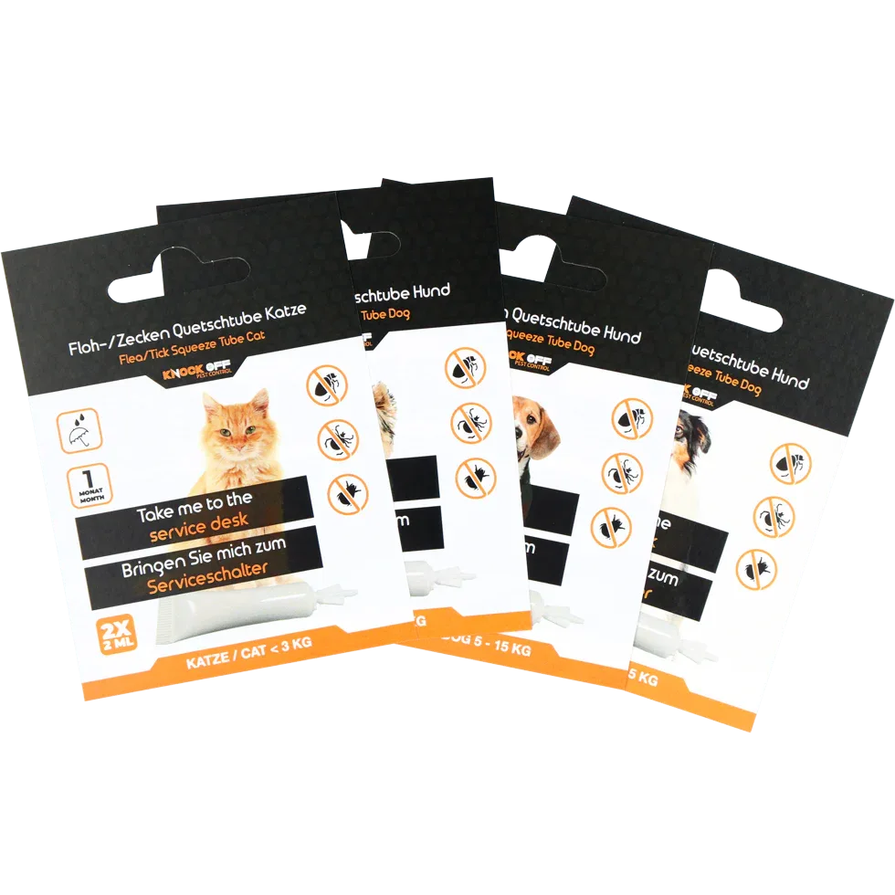 Knock Pest Anti diefstal Vlooiendruppels DE/EN - PremiumHobby