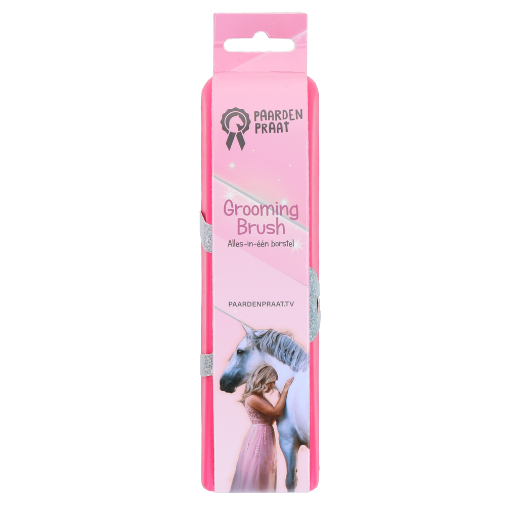 Paardenpraat Grooming Brush Medium rosa
