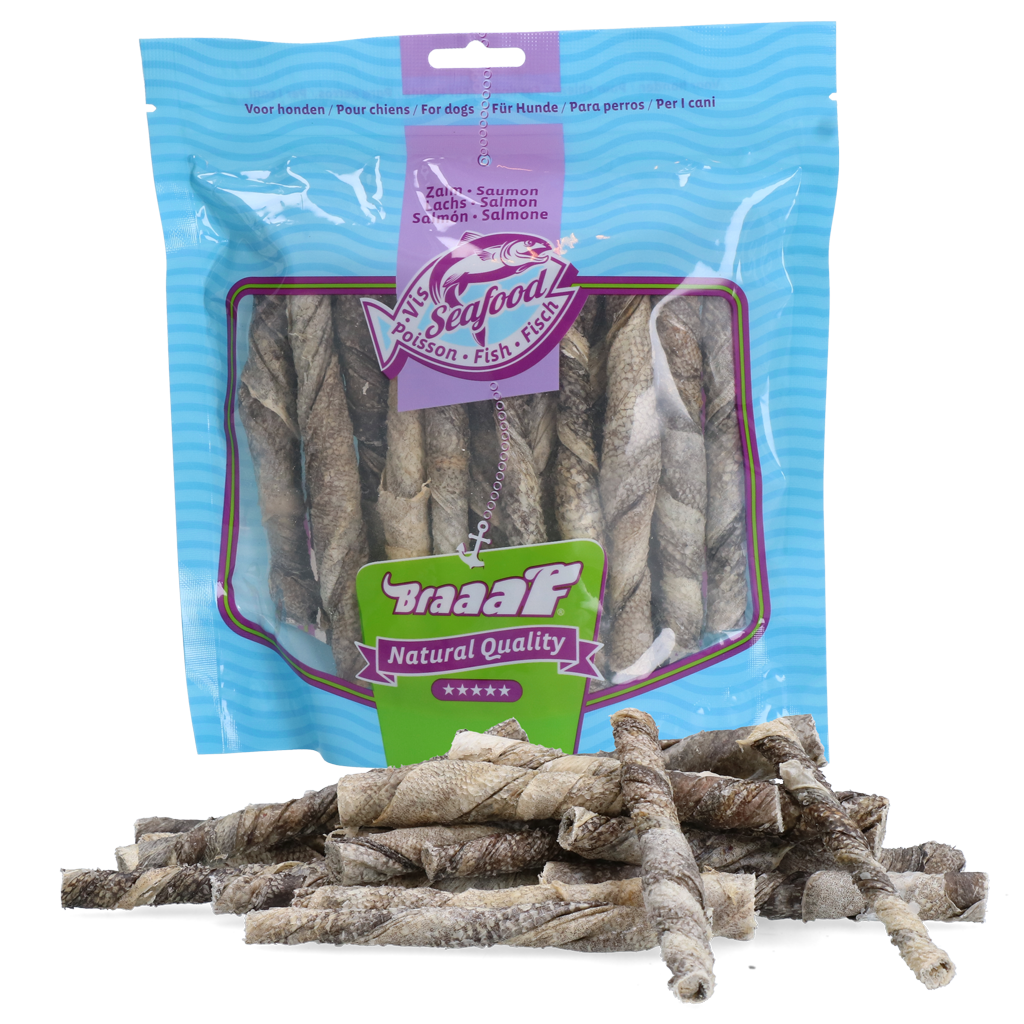 Braaaf Salmon Roll sticks 12cm - 175 gram