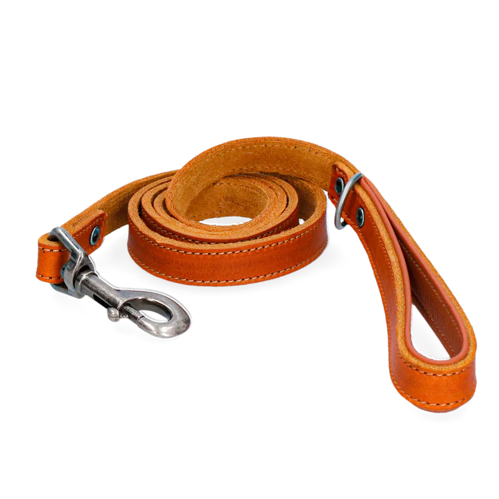 Spotted! Pro Leder Hundeleine Cognac 1,8x130cm - PremiumHobby