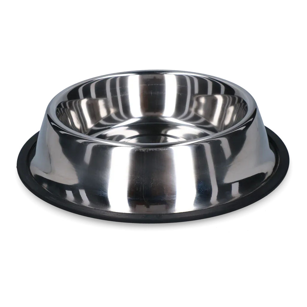 Robuster Futter- oder Trinknapf aus Edelstahl 450ml Ø 19cm - PremiumHobby