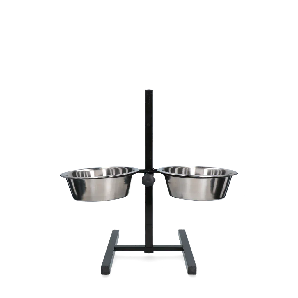 Futter- und Trinkschale Edelstahl T-Ständer 1,75ltr Ø 21cm - PremiumHobby