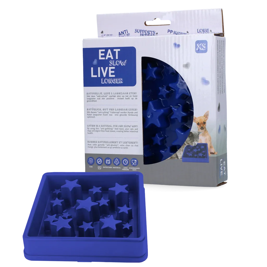 Eat Slow Live Longer Star Blue XS - PremiumHobby