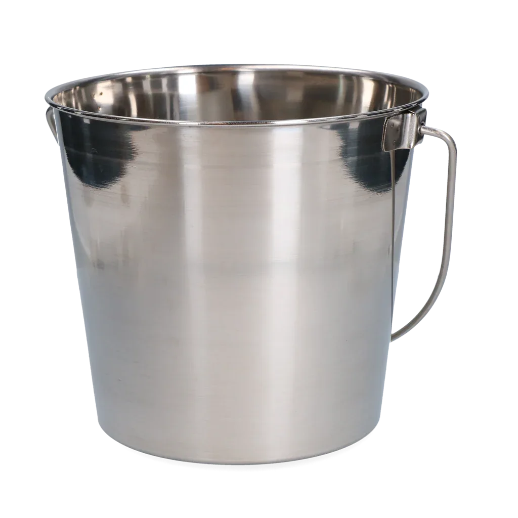 Edelstahleimer 5,68ltr mit flachem Rand - PremiumHobby