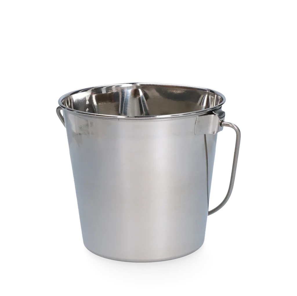 Edelstahleimer 0,95ltr mit flachem Rand - PremiumHobby