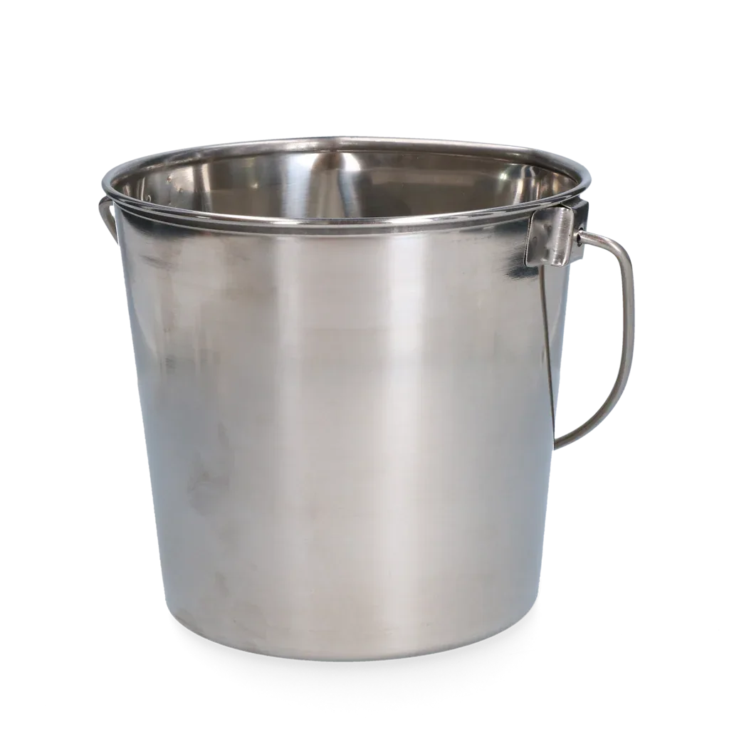 Edelstahleimer 3,78ltr mit flachem Rand - PremiumHobby