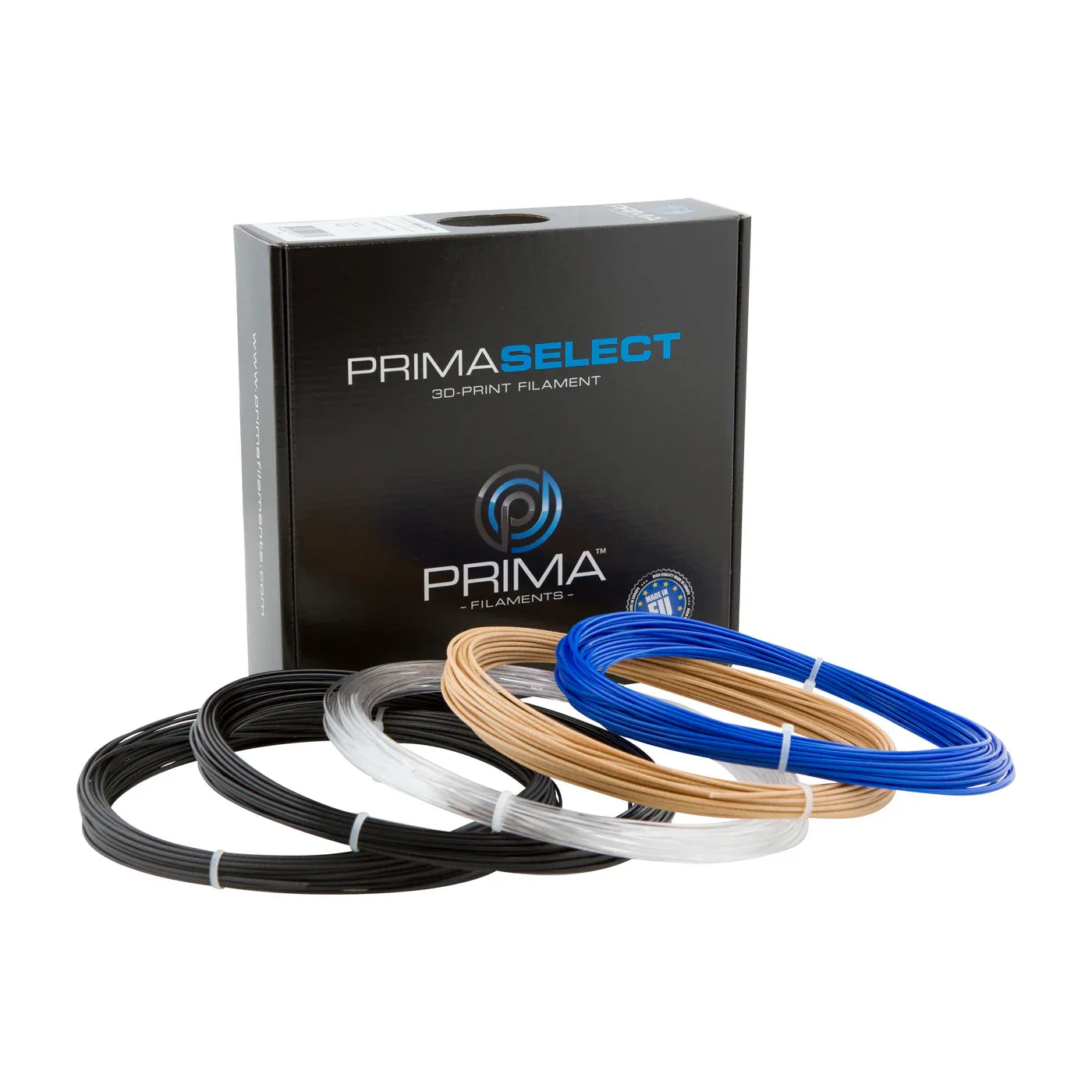 PrimaSelect Sample Pack - 1.75mm - CARBON, PC, ABS Flame Ret - WOOD, FLEX - PremiumHobby