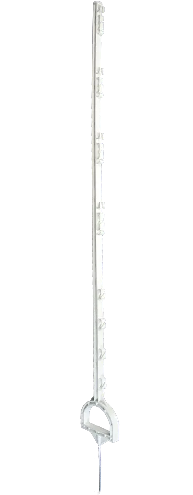 ZoneGuard Kunststoffpfahl Steigbügel 155 cm weiß - PremiumHobby