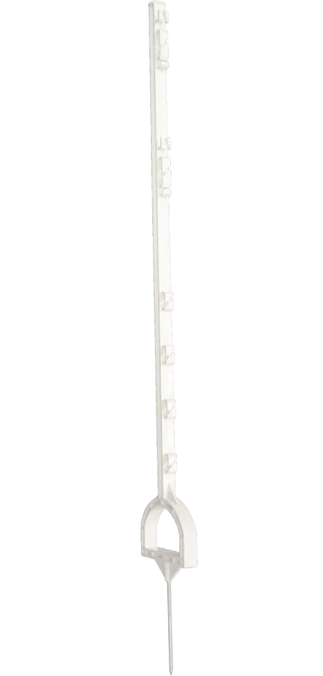 ZoneGuard Kunststoffpfahl Steigbügel 115 cm weiß - PremiumHobby